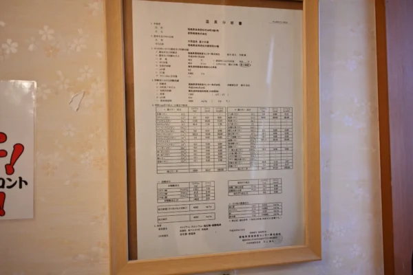 温泉分析書