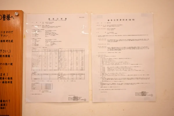 温泉分析書