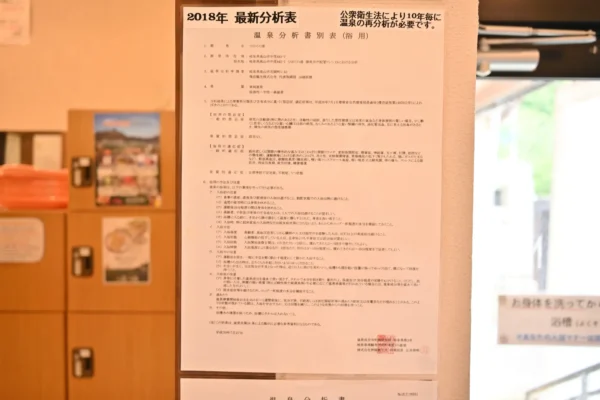 温泉分析書