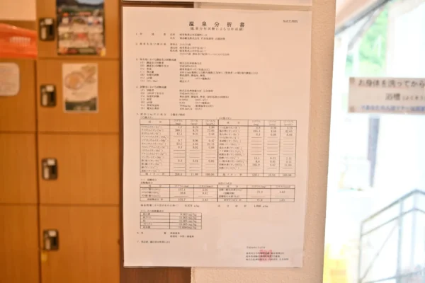 温泉分析書