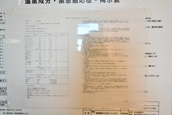 温泉分析書