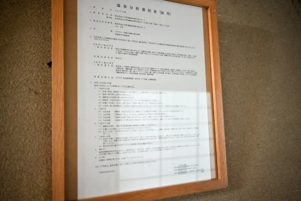 温泉分析書