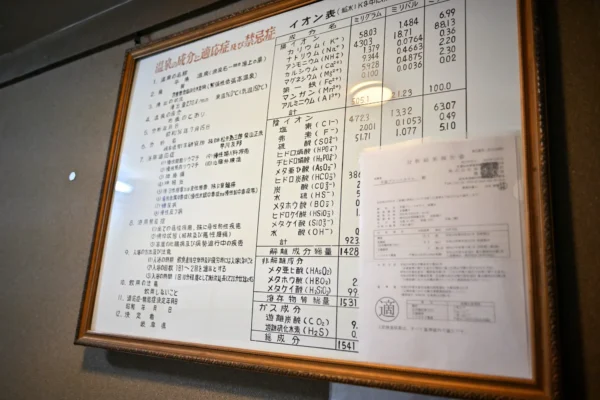 温泉分析書