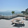 屋上、鹿児島湾