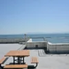 屋上、鹿児島湾