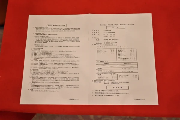 温泉分析書