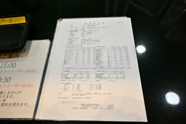 温泉分析書