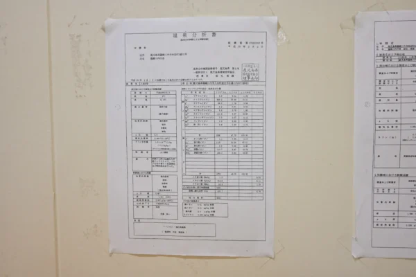 温泉分析書