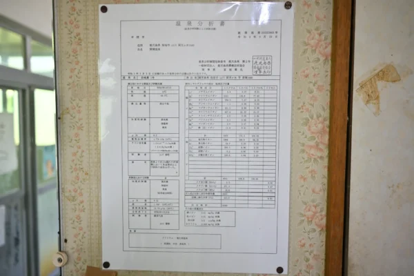 温泉分析書