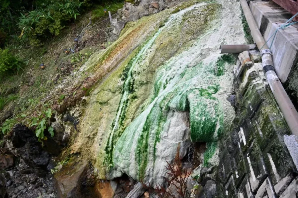 温泉排出した柄