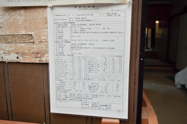 温泉分析書