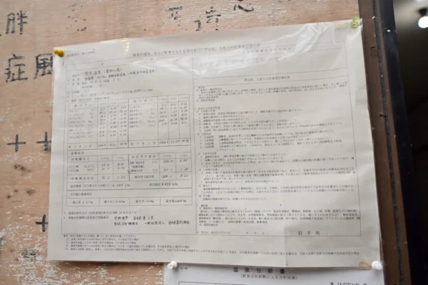 温泉分析書