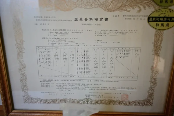 温泉分析書