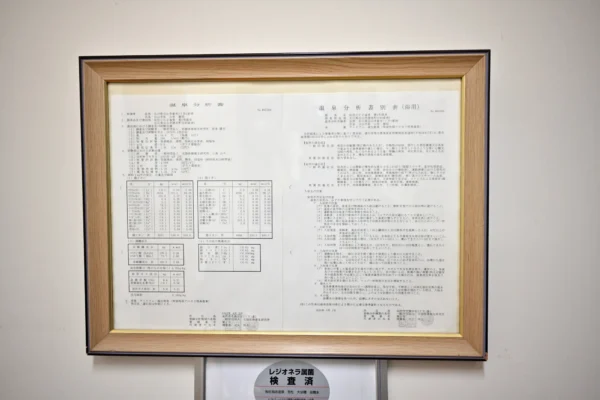 温泉分析書
