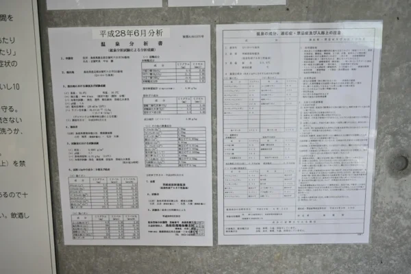 温泉分析書