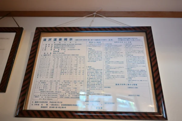 温泉分析書