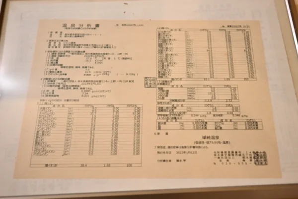 温泉分析書