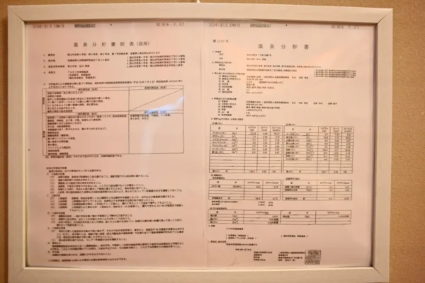 温泉分析書