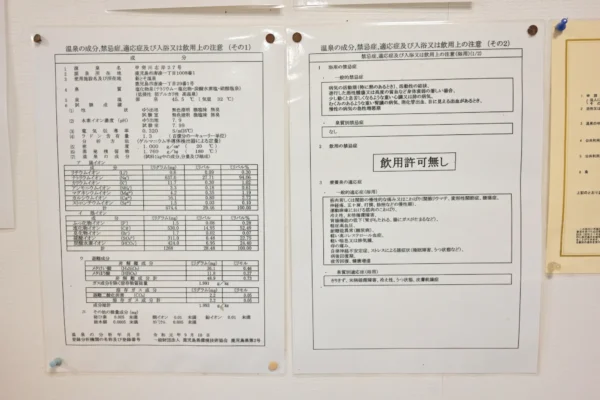 温泉分析書