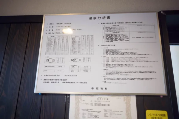 温泉分析書