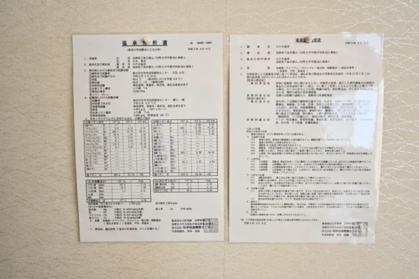 温泉分析書