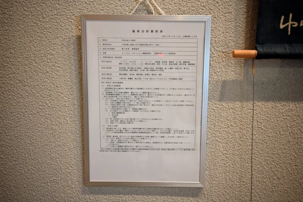 温泉分析書