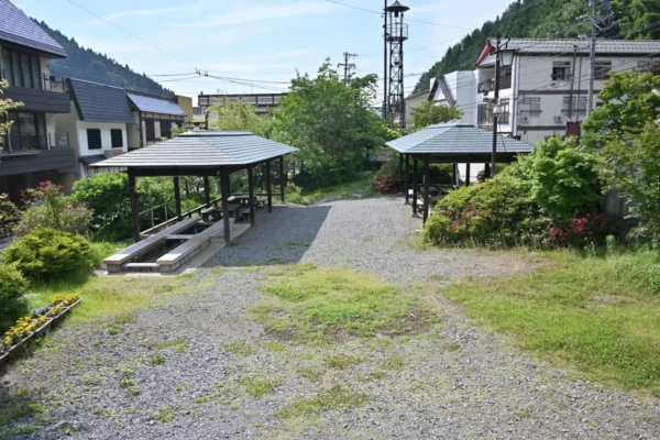 山田温泉 大湯 前の広場