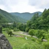 湯西川と吊橋